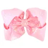 8 inch Sequin Hair Bow Hairpin Baby kids Child Hairpin Headdress Colorful Mermaid Clip 293 K22965053