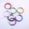 1000pcs cirkel runda karabiner camping vår snap clip krok nyckelring camping klättring vandring utomhus verktyg sn4421