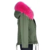 Oversized raccoon fur collar warm and detachable inner jacket new winter style