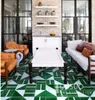Tiles Moroccan dark green small tiles Nordic retro toilet bathroom wall and floor tile kitchen balcony flower pieces