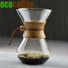 Nouveau 304 Filtres réutilisables en acier inoxydable Résistant à la chaleur Cafetière en verre 3cups 6cups Hot Dripper DIY Tea Maker Freeship 201029