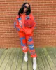 Женщины спорта Sweatsuit толстый 2 шт комплект длинный рукав рубашки + леггинсы осень зима одежда бегуна костюм письмо печати костюмы плюс размер 4090