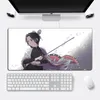 Large 60x30cm Anime Mouse Pad Demon Slayer Kimetsu no Yaiba Gaming MousePad Gamer Locking Edge Otaku Laptop Desk Computer Mat LJ201031