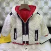 Top brand children's lambs fur jacket thickened warm hooded down jacket double wear coat grain splicing 2-12t LJ201126
