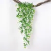 Artificial Hanging Plants Sweet Potato Leaves Fake Rattan Vine for Indoor Outdoor Home Garden Wall Decoration JK2102XB