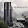 Feijian Army Green Double-Wall Geïsoleerde Water Thermosfles 1.8L Travel Mug Koffiekopje Camping Flasks Sport Thermo Jugs 201126