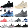 Männer Frauen Basketballschuhe 4 4S Military Black Cat Red Thunder Sail University Blue White Oreo Fire Pure Money Midnight Navy Herren Turnschuhe