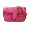 6 Colros Fashion Handbags Purses Women Handbags Bags Gold Chain Strap Velvet Messenger Bag Crossbody Shoulder Bags Totes Purse 26CM