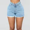 Летние высокие талии джинсы шорты женщины джинсовые шорты сексуальные разорванные шорты повседневные дамы короткие джинсы широкая нога женские джинсы короткие Femme T200701
