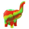 4.5" dab rigs bubbler water pipe smoking bongs silicone bong mini elephant shaped heat resistant