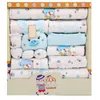 17PCS Newborn Clothes Set Kit Infant Baby Boys Girls Clothing Tops Pants Hat Socks Infants Toddle kids Outfit Set Christmas Gift Y6387026