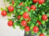 Simulato 5 forchette di piccolo bouquet di frutti rossi per una generazione di decorazioni per la casa di piante simulate di eucalipto