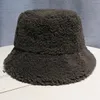 Vrouwen Herfst Winter Hat Dames Solid Berber Fleece Emmer Hoed Vrouwelijke Platte Dikke Dikke Warme Panama Packable Fishing Cap
