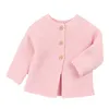 Pull bébé nouveau-né garçon filles pulls cardigans automne enfant en bas âge à manches longues vestes en tricot printemps manteaux tricotés pour enfants LJ201023