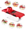 10 pz / set manuale Affettatore di patate Affettatore di frutta verdura Taglierina di frutta in acciaio inox mandolina Cipolla Pelender Carota Grattugia Dicer Utensili da cucina GCF14275