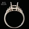 Helon 7x9mm Oval Frauen Fine Schmuck Solid 10k Gelbgold Natürliche Diamanten Engagement Hochzeit Halterung Ring Ring1