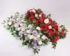 Decoratieve bloemen kransen 100 cm DIY bruiloft bloem muur arrangement levert zijde pioenrozen rose kunstmatige rij decor ijzeren boog backdrop1
