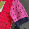 Najwyższej jakości projektant 2022 Luksusowy koszulka damska letnia patchworka moda Jacquard g pełny liter