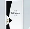 Kreativ hem Badrumsklistermärke Dekoration Badrum Avtagbara dörrklistermärken för toalett / tvättrum / badrum / toalett / Landry Room / Beauty Room