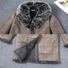 Lüks ceket sıcak kış ceket kalın uzun ceket yeni moda kadınlar sahte yaka sahte kürk dış giyim t200915