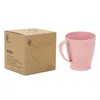 Tarwe stro koffiekopje effen kleur kantoor plastic mok Eco-vriendelijke huishoudelijke water cups 4 kleuren