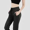 Two Side Pocket Joggers Yoga Pants Women Stretchy Running Workout Sport Trousers with