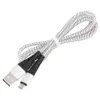 1m 3ft Micro V8 Type C Kabel USB Data Sync Oplaadsnoer Nylon Gevlochten Oplader Kabels voor Samsung S8 Plus HTC Android Telefoon