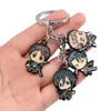 Keychains Cute Anime Attack On Titan Pendant Car Key Chain Keys Rings Holder Creativity Jewelry Accessories Gifts