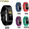 LCD-skärm ID115 plus smart armband fitness tracker pedometer klocka band hjärtfrekvens blodtrycksmätare smart armband btb01