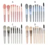 8pcs Brush Brush Set set rosa morbido per capelli sintetici per viaggi per viaggi Kit Multi-Function Cosmetic Benwels Strumenti 20 set/lotto DHL