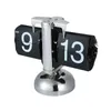 Flip Digital Relógio Pequena Escala Retro Aço Inoxidável Engrenagem Interna Operado Quartz Home Decor 220113