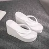 Woman 2022 Wedge Rubber Flip Flops Comemore Women Summer Shoes Heels Mules Candy Colors Platform Female Beac White 39 Y220621