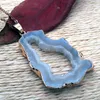 Mode geometrische natuursteen Druzy geode hanger kettingen voor vrouwen GILR gouden kleur party accessoires gift kettingen1