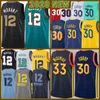 2021 New Ja 12 Morant Basketball Jersey Stephen 30 Curry Mens James 33 Wiseman Draymond 23 Youth Kids Klay 11 Thompson Black