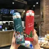 17oz Natal desenhos animados impressão garrafas Papai Noel boneco de neve alk dupla parede isolada garrafa térmica promocional beber flasks de vácuo garrafa de água