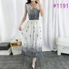 Summer Vintage Women Bohemian Dress Beach Boho Elegant Printed Dresses Vintage Sleevele Print Floral Party Dresses Vestidos T200604