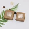 Fold Kraft Paper Box False Eyelashes Soap Packaging Containers Jewelry Ring Organizer Diy Manual Personality Transparent Window 1xy D2