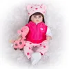 Keiumi 48 cm Bebe Reborn Doek Body Mooie Lange Haar Realistische Reborn Peuter Baby Doll voor kinderen Verjaardag Kerstcadeaus LJ201031