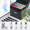 TouchCool 3060 Kleur Dubbelhoofdige markering Penset Alcohol Oile Marker Student Hand verf Design Comic Brush Y200709