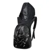 Street Trend Men Backpack Male 3D Stereo Lion Head Shoulder Bag Leather Portable Computer Bags Travel Backpacks