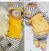 Brief 318Months Babykleding Sets Mode Baby Meisje Jongen Kleding Set Katoen Met Lange Mouwen Capuchon Tops Broek Pasgeboren Kleding Suit7760086