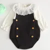 Korean Japan Style Autumn Nyfödd bomullskläder Rompers Spädbarn Girls Baby Boys Fashion Brand Jumpsuit Clothing18182600