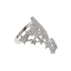 Bröllopsringar CZ Star Cluster Little Finger Elegant Fantastisk Women Party Gift Jewelry Silver Color Bling Luxury Jewelry1