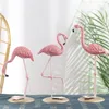 Adorável bonito flamingo design resina casa decorações presentes de natal ornamentos mesa para ktng 2/5000 sala de estar y201020