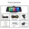 10 pouces 4G voiture DVR caméra ADAS Android Bluetooth WIFI GPS Nav rétroviseur double lentille auto registraire tableau de bord caméra tableau de bord