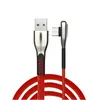 Câbles de 3 pieds 6 pieds 10 pieds à 90 degrés, câble de Charge rapide de type C pour câbles Micro USB Samsung, ligne de données QC3.0 avec emballage de vente au détail