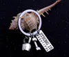 Party Favor Weight Lifting Keychain Barbell Key Chain Weight Plate Charm Keyrings Personal Trainer Lovers Gifts SN3133