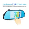 New 1080p Dual Lens 7'' Vehicle Rearview Mirror Camera Recorder Car Dvr Dash Cam Dhl Free Shipping New Arrive