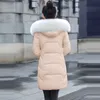 Jaqueta de inverno de parkas feminina Mulheres parka encapuzadas em algod￣o acolchoado parka jaqueta feminina longa casaco mulher mais tamanho 7xl slim quente fora de roupas 220909