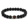 Chakra strand Bracelet Black Lava Healing Balance Perles Reiki Bouddha Prière Huile Essentielle Diffuseur Bracelet pour Femmes Hommes